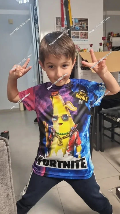 New Fortnite 3D Digital Printed Top Children's Hooded Fashion Trendy Casual Pullover Sweatshirt Birthday Gift