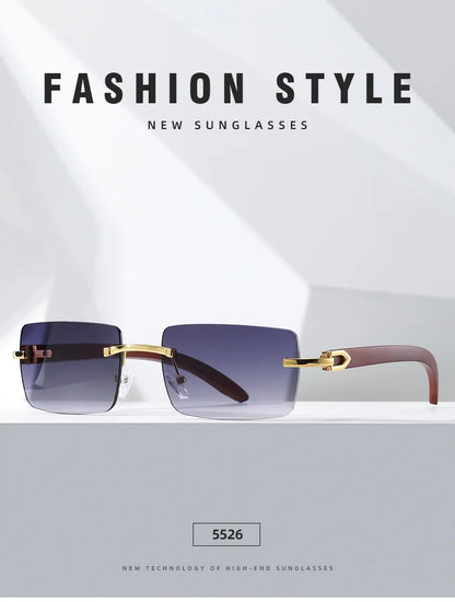 2025 New Frameless Fashion Sunglasses for Unisex Vacation Casual Driving Sun Shades Classic Outdoor Vacation Riding Sun Glasses