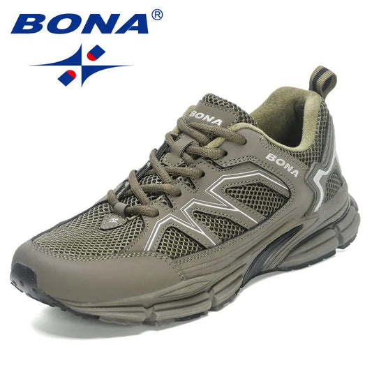 BONA 2023 New Designers Jogging Shoes Men Running Shoes Breathable Brand Sneakers Man Sports Training Walking Shoes Breathable m