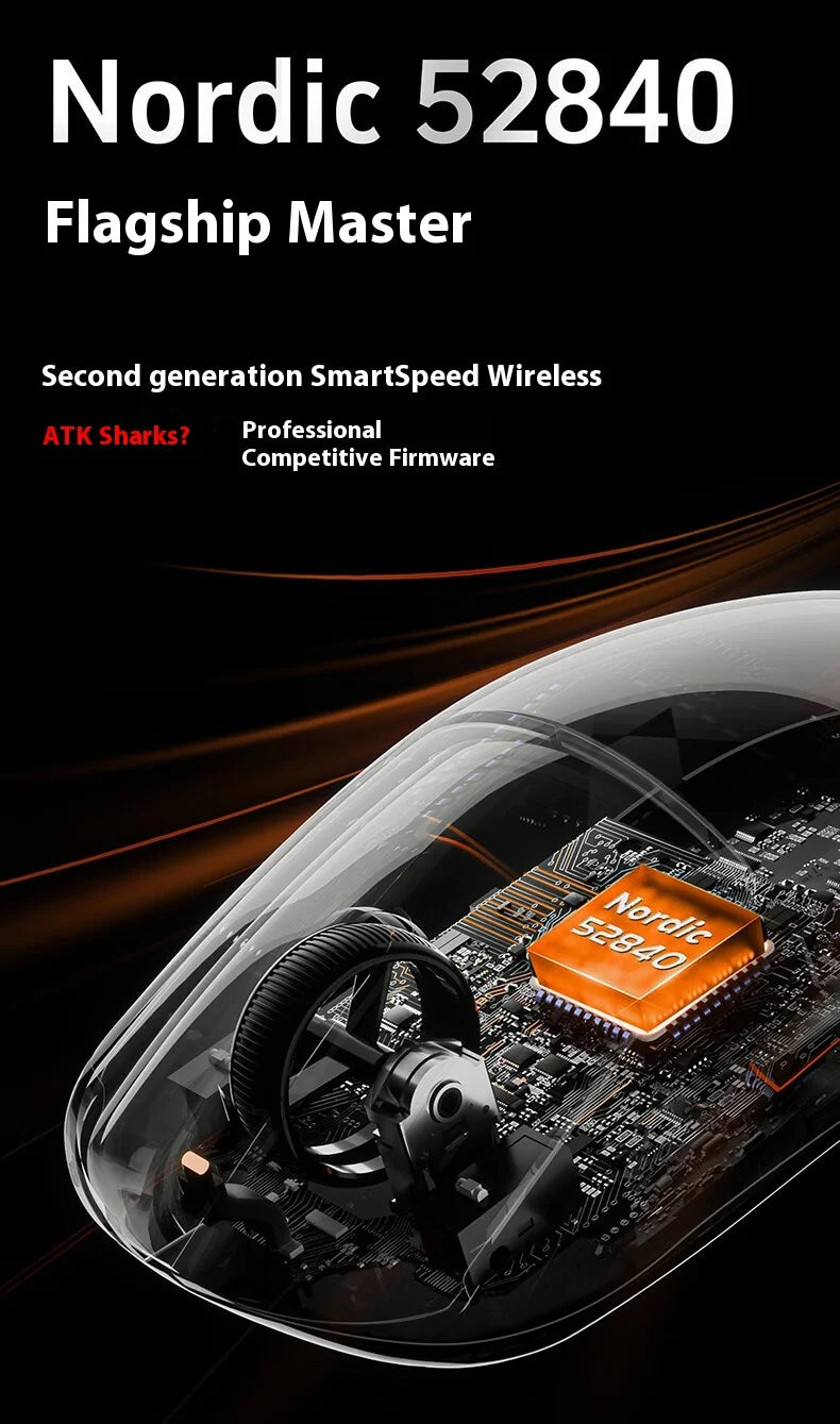 Ratón gaming inalámbrico ATK A9 Ultra Tri Mode 8K 53g ligero A9/A9 SE/A9 Plus/A9 Pro para PC e-sports, regalo personalizado