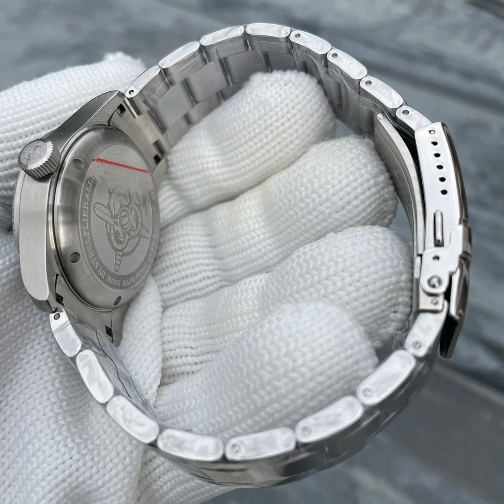 Relógio de pulso mecânico STEELFLIER Official SF792 GMT, movimento NH34, luminescência Super BGW9 C3, resistente à água até 200M, relógio de mergulho de luxo para homem