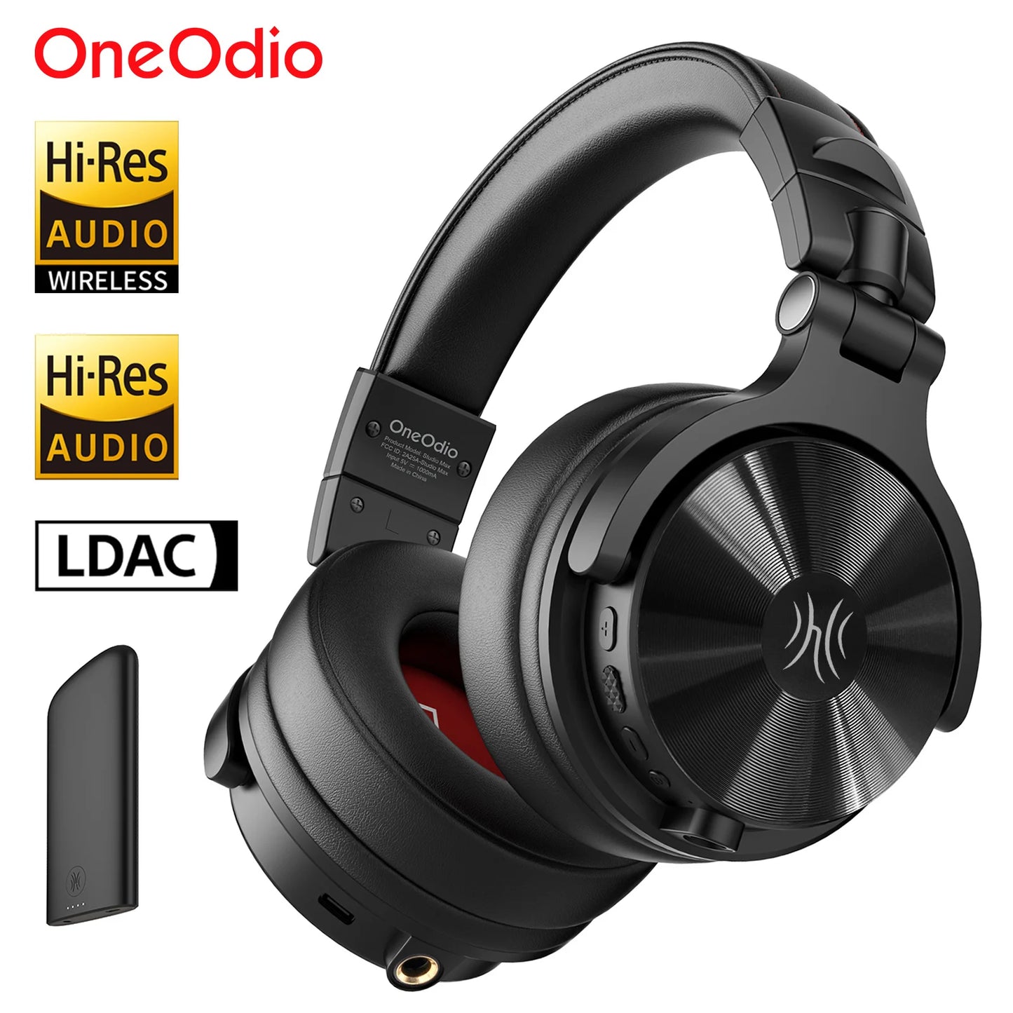 OneOdio Studio Max kabellose DJ-Kopfhörer Bluetooth 6.0 – 9ms ultraniedrige Latenz, Hi-Res LDAC Studio-Monitor-Over-Ear-Headset mit Mikrofon