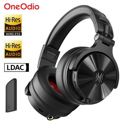 OneOdio Studio Max kabellose DJ-Kopfhörer Bluetooth 6.0 – 9ms ultraniedrige Latenz, Hi-Res LDAC Studio-Monitor-Over-Ear-Headset mit Mikrofon