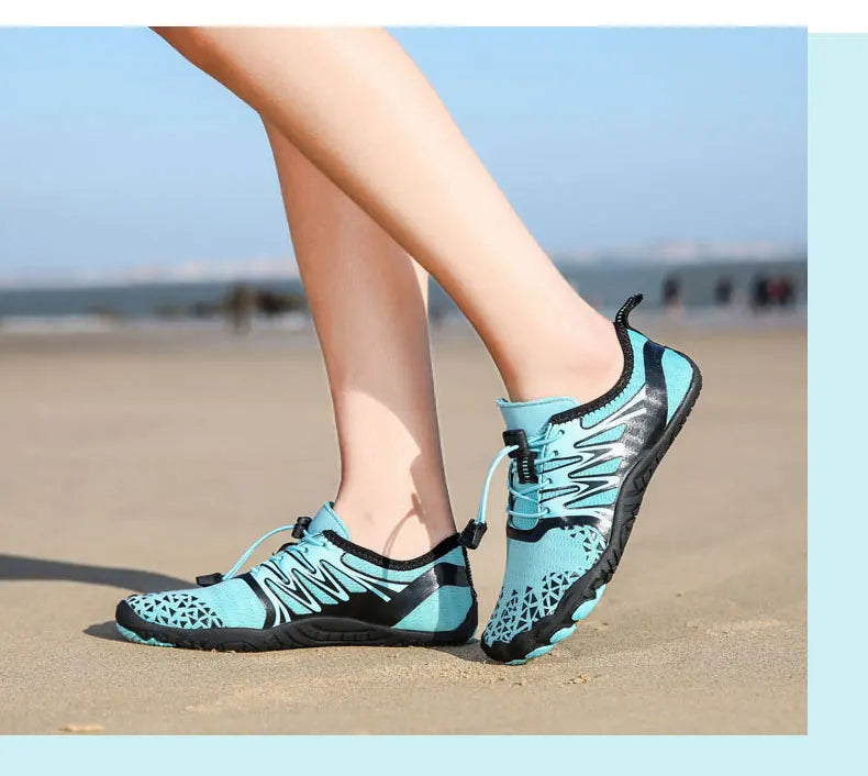 EOCENE men and women barefoot outdoor sports aqua shoes, quick-dry beach swimming fitness wading hiking cycling water sneakers