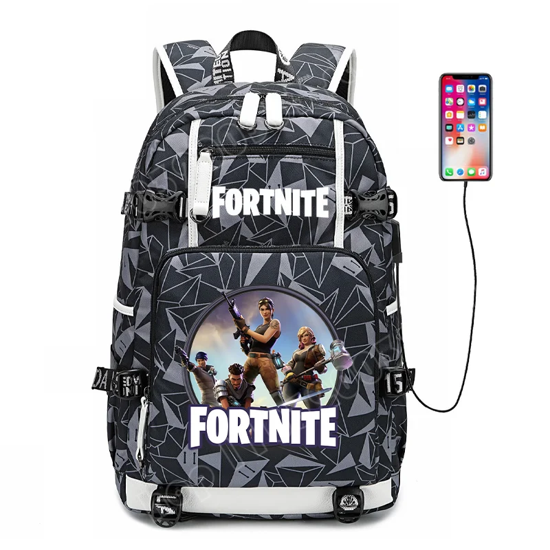 Zaino scolastico Fortnite con stampa gaming per ragazzi e ragazze, grande capacità, impermeabile, leggero e resistente, regalo di compleanno