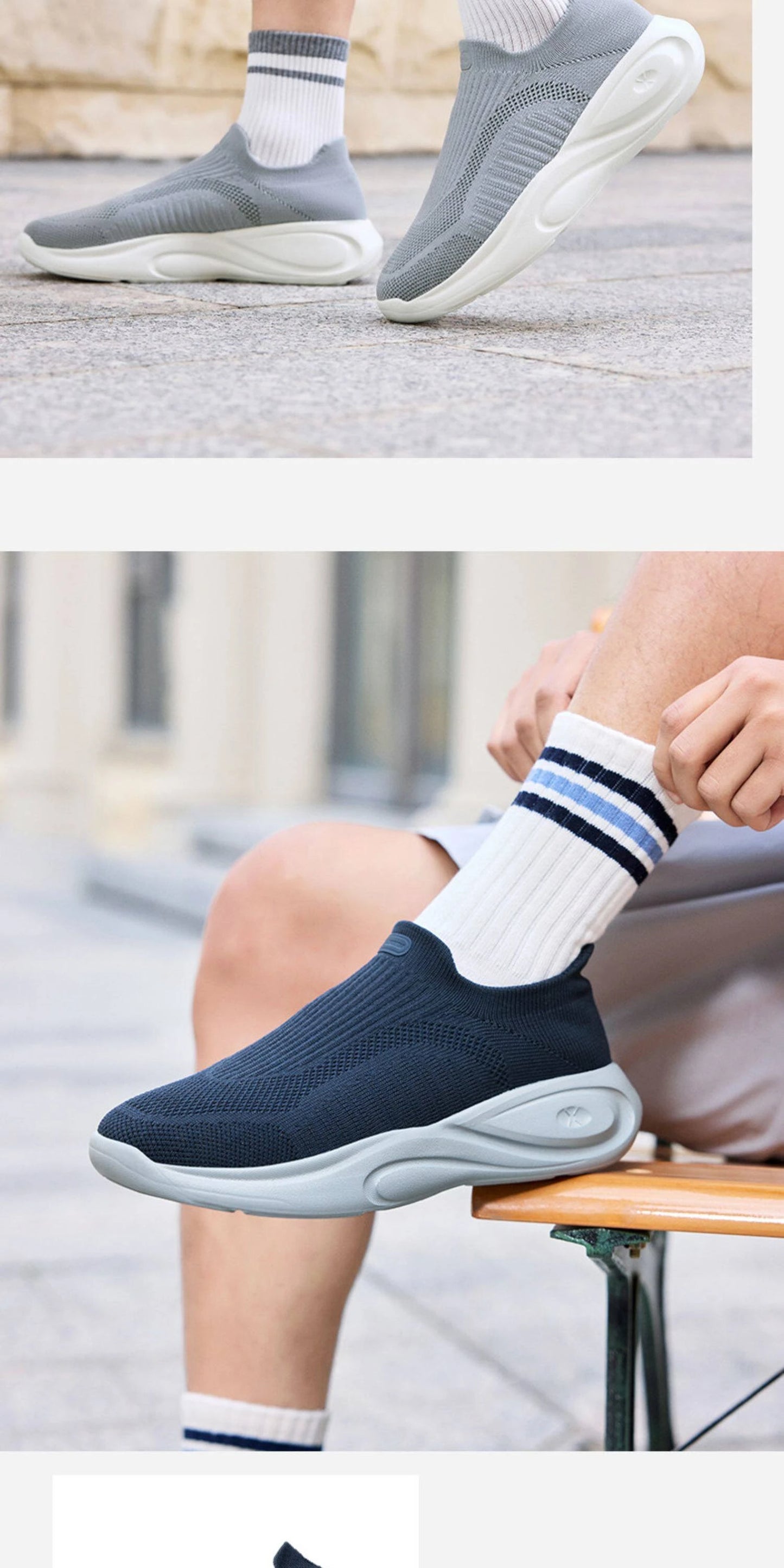 Xtep Anti-Slip Lightweight Soft Mid sole Rebound For Male Breathable Comfortable Casual Shoes 874219320013
