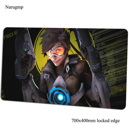 Alfombrilla de ratón Overwatch 700x400x3mm gaming anime con personalidad, esterilla de escritorio para oficina y notebook, regalo para niño, padmouse para juegos PC gamer