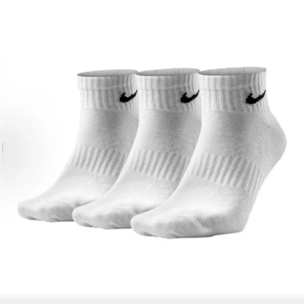 Nike Casual Cushioned Mid-Cut Basketball Socks Unisex Combo Pack White SX7667-100