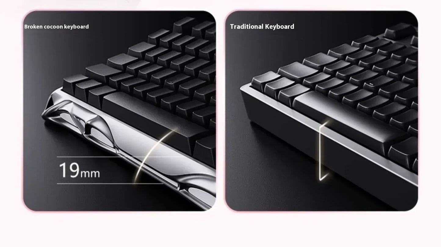 Mercury K1 Grava Star Breaking 75 RGB Mechanical Keyboard Gaming Bluetooth 2.4G Wired RGB Hotswap Gamer Non-contact Keyboard