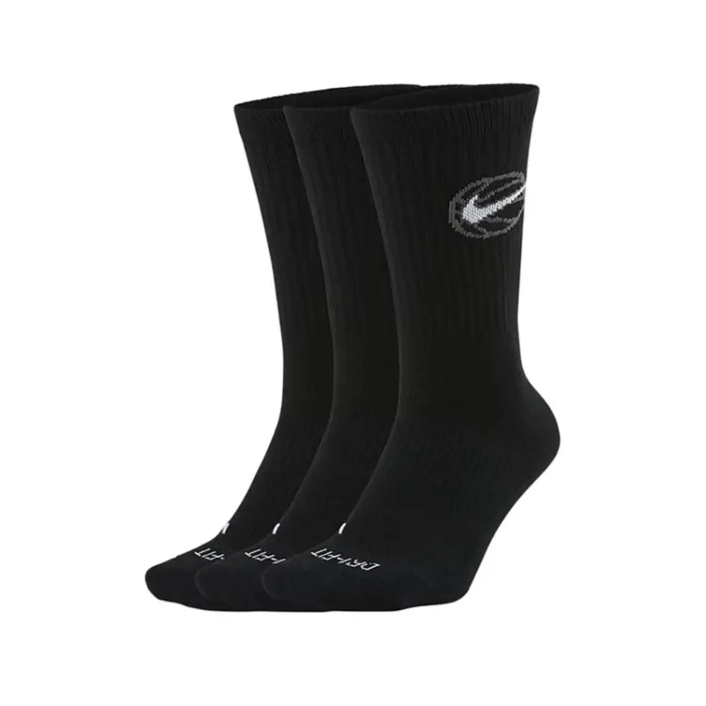 Nike Fashionable Casual Men's and Women's Sports Socks (Comfortable and Breathable) 3-Pack DH3822-902