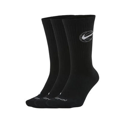 Nike Fashionable Casual Men's and Women's Sports Socks (Comfortable and Breathable) 3-Pack DH3822-902
