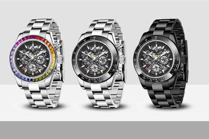 Reloj mecánico automático PAGANI DESIGN para hombre, de acero inoxidable, resistente al agua 10Bar, deportivo, de lujo casual para hombre