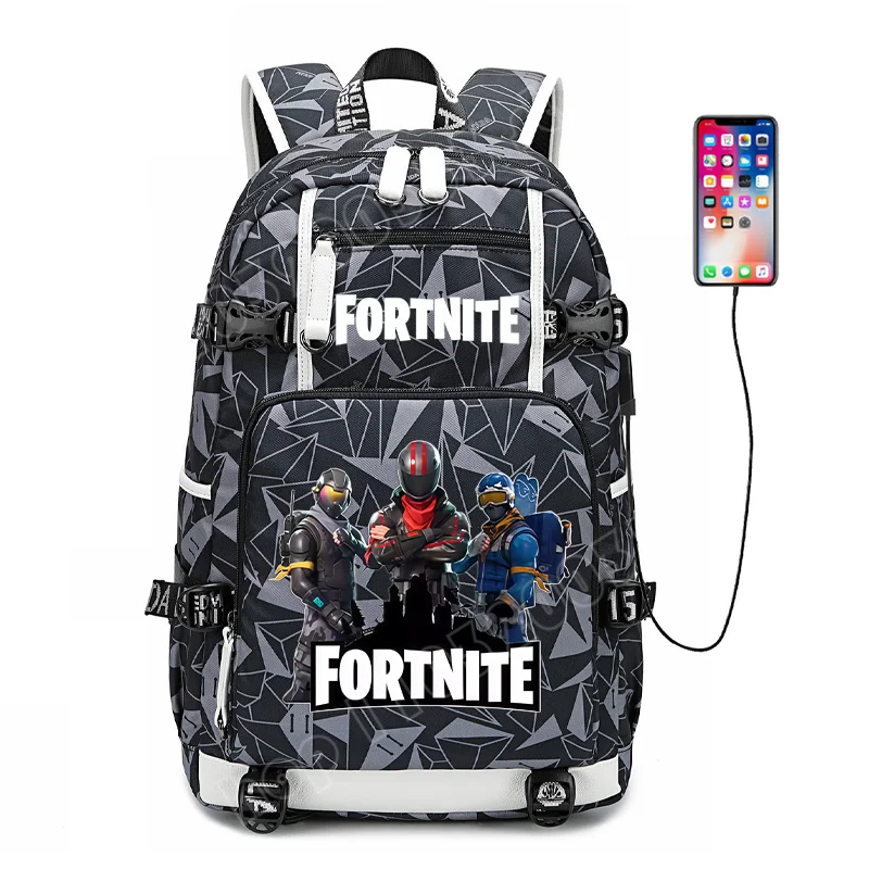Zaino scolastico Fortnite con stampa gaming per ragazzi e ragazze, grande capacità, impermeabile, leggero e resistente, regalo di compleanno