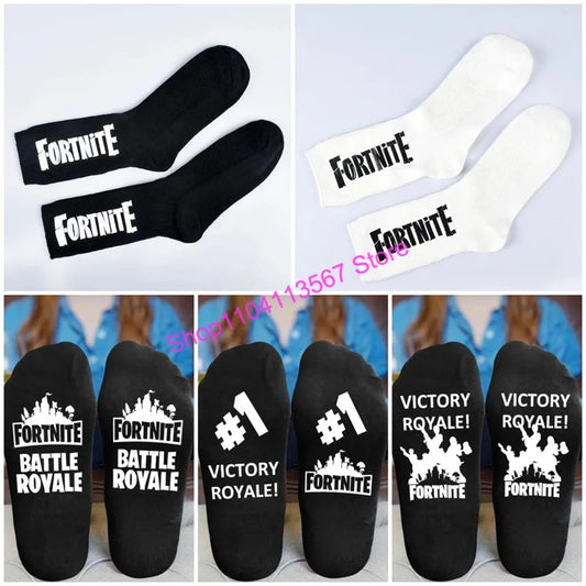 Hot Game Fortnited 1 Pair Socks for Men Women Soft Durable Sock Victory Royale Keep Warm Casual Cotton Socks Hosiery Gift