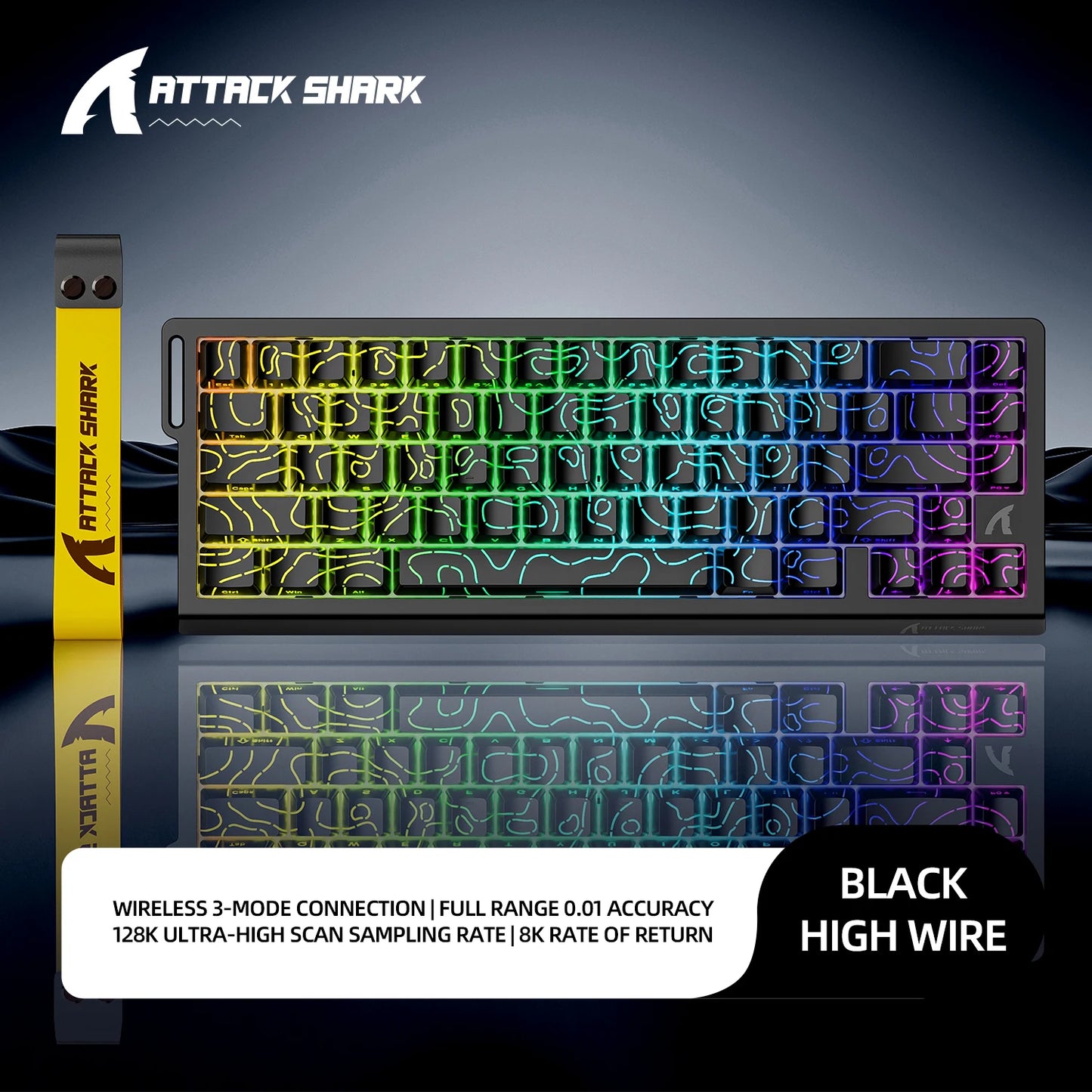 Teclado gaming magnético ATTACK SHARK X68HE X68PRO HE y FREEWOLF F68 con cable F68Pro inalámbrico para gaming profesional, activación rápida de 0.01mm