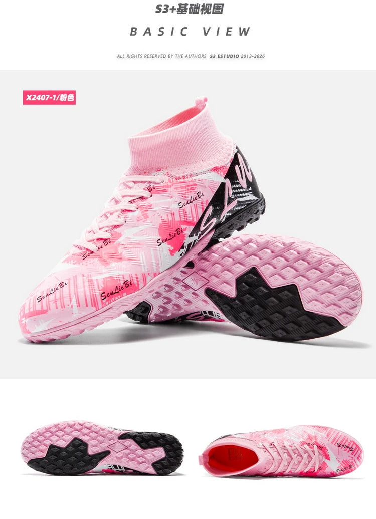 Tamanho 34-46 - Chuteiras de futebol para homem FG/TF, futsal, profissionais, unissexo, infantis, de treino, para exterior, para rapazes, ténis de futebol