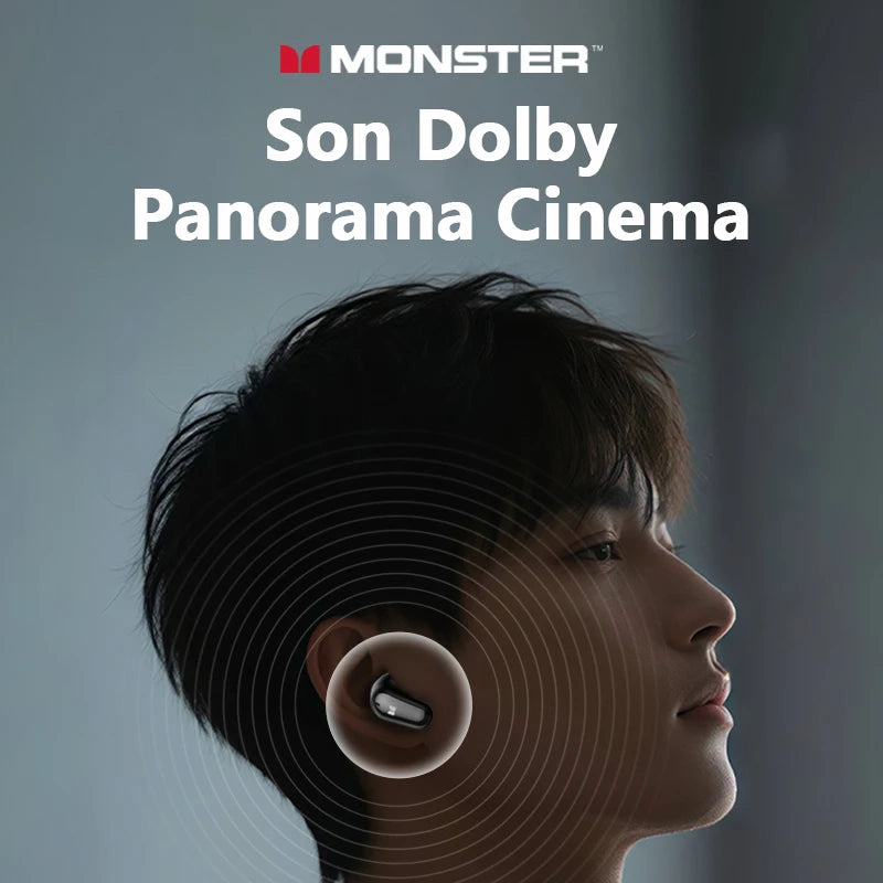 Auricolari wireless Bluetooth 5.4 Monster MQT52 a lunga autonomia, cuffie gaming dual mode con audio stereo HiFi e microfono
