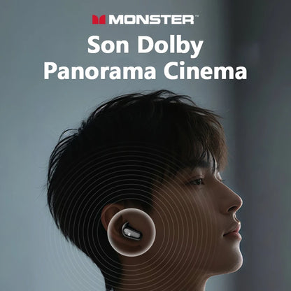 Auricolari wireless Bluetooth 5.4 Monster MQT52 a lunga autonomia, cuffie gaming dual mode con audio stereo HiFi e microfono