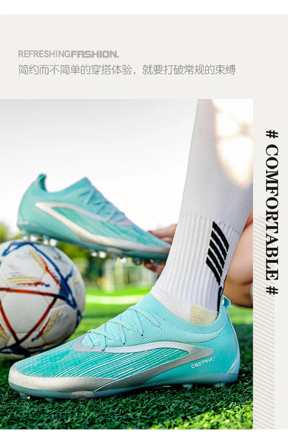 Botas de fútbol TF para hombre, zapatillas resistentes para cancha Society, transpirables para adulto, calzado masculino de fútbol para entrenamiento, alta calidad, con tacos