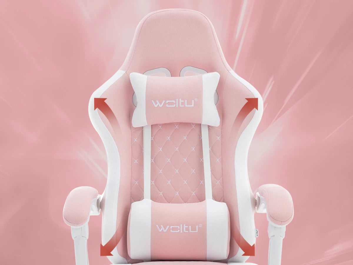 Silla de ordenador giratoria WOLTU con función de masaje, silla de oficina ergonómica con almohada y reposapiés, silla gaming ajustable en altura