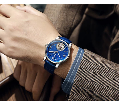 Relógio Tourbillon Masculino, Desportivo, Automático, Mecânico, Estanque – Relógio de pulso de luxo de marca de gama alta