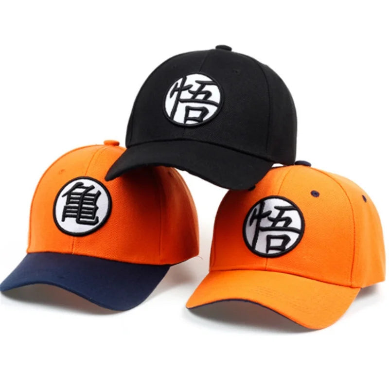 Dragon Ball Son Goku Unisex Gui Wu-broderede baseballkasketter til forår og efterår – justerbare fritidshatte til udendørs brug – solbeskyttelseshatte