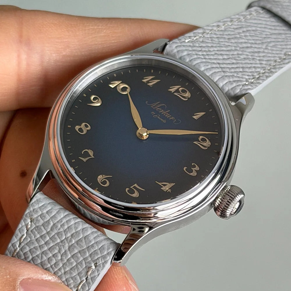 NEW Merkur Intaglio Watch 50m Skin Diver Watch Vintage Gray Mechanical Hand Watch 38mm Sapphire Relogio Masculino