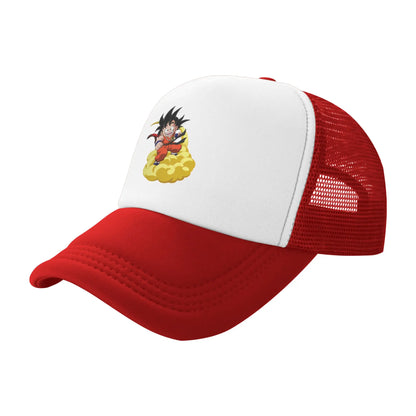 Produit gaming premium Fraquane, équipement gamer, Dragon Ball Son Goku Mesh Baseball Cap Adult Trucker Hat Anime Hats Adjustable Snapback Caps Sports Cap Winter Trucker Hats
