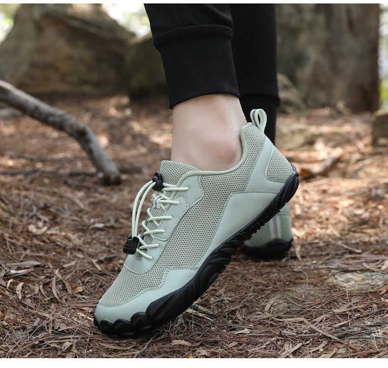 Zapatillas de senderismo para hombre, sin cordones, transpirables, para deportes al aire libre, escalada, trekking y running; antideslizantes, cómodas, calzado informal de jogging para hombre