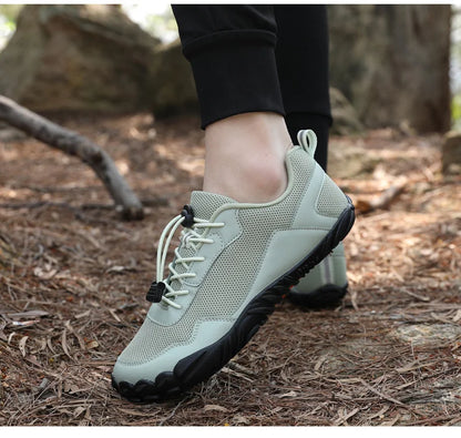 Zapatillas de senderismo para hombre, sin cordones, transpirables, para deportes al aire libre, escalada, trekking y running; antideslizantes, cómodas, calzado informal de jogging para hombre
