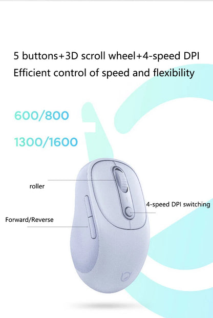 Mouse Lenovo Xiaoxin Bluetooth Wireless M3 grigio Twilight, silenzioso, tre Bluetooth, mouse da ufficio