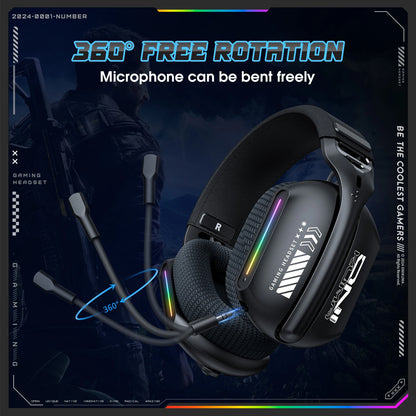 Cuffie gaming wireless Onikuma GT808 RGB – Bluetooth 5.3, 2.4GHz e 3.5mm con microfono