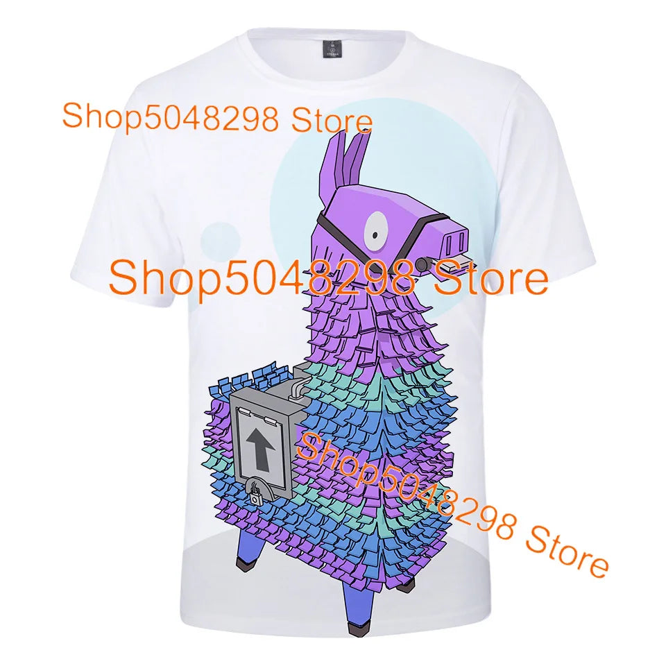 T-shirt Fortnite Bushranger per bambini, stampa 3D Banana Peely, T-shirt da uomo e donna, maglietta Battle Royale, top estivo, regalo di compleanno