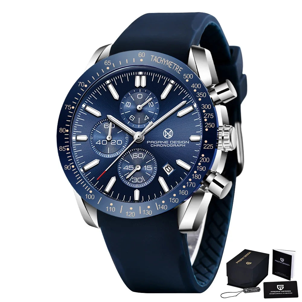 PAGANI DESIGN 45MM 2026 Relógio masculino de quartzo 30M impermeável, luxo business em aço inoxidável Relogio Masculino 5140