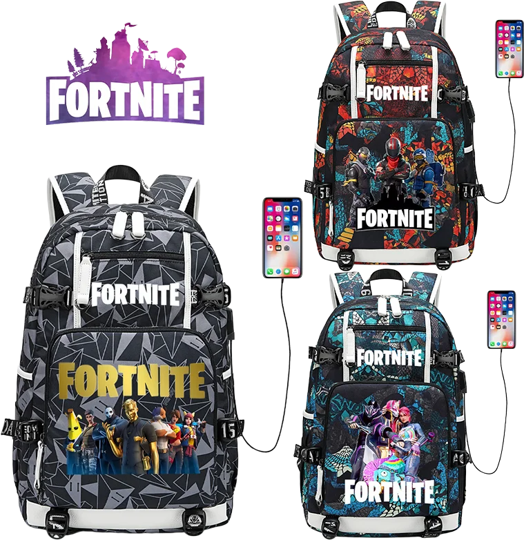 Zaino scolastico Fortnite con stampa gaming per ragazzi e ragazze, grande capacità, impermeabile, leggero e resistente, regalo di compleanno