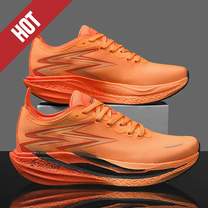 Zapatillas de running nuevas con placa de carbono para maratón, deportivas para hombre, transpirables y ligeras, zapatillas deportivas cómodas antideslizantes para mujer, estilo casual