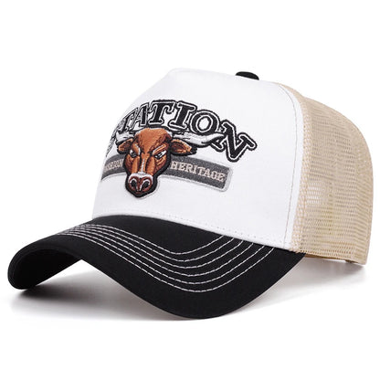 2025 Personalized New STATION Bullhead Truck Hat Men's Skateboarding Hat HipHop Hat Women's Casual Sun Hat Baseball Hat Mesh Hat