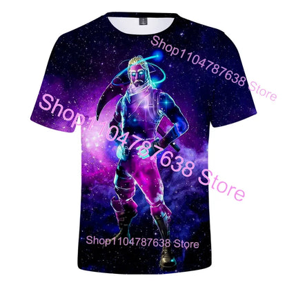 Summer T-shirt Raven Ultima Knight F-Fortnite T Shirt 3D Print Banana Peely Men's Tee Battle Royale Game Tops Birthday Gifts