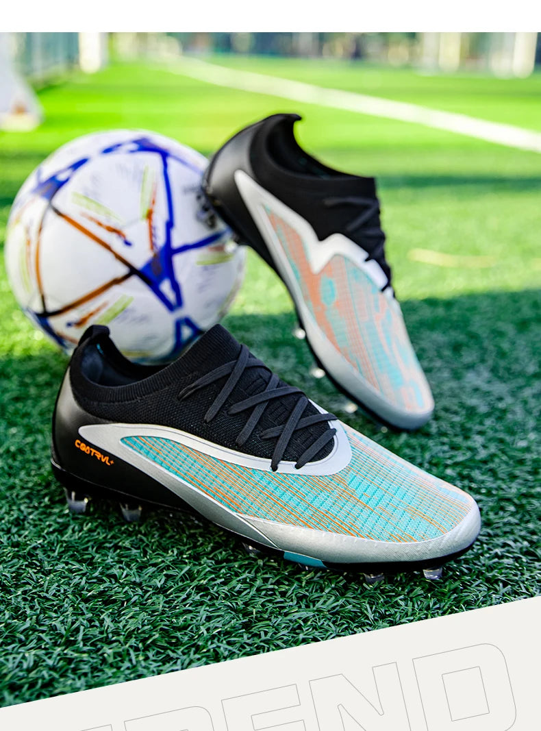 Botas de fútbol TF para hombre, zapatillas resistentes para cancha Society, transpirables para adulto, calzado masculino de fútbol para entrenamiento, alta calidad, con tacos