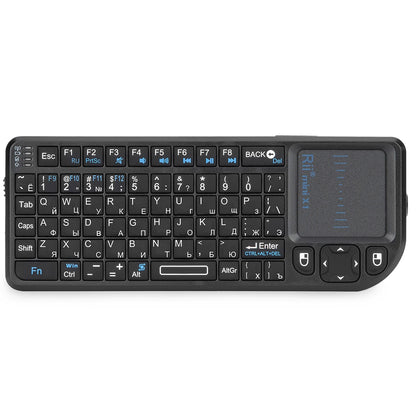 Tastiera wireless mini originale Rii X1 2.4GHz English/RU/ES/FR con TouchPad per Android TV Box/PC/Laptop