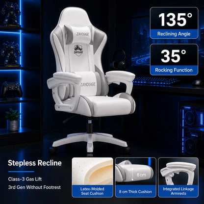 Cadeira de Escritório Gaming Reclinável AOLIVIYA para Computador em Casa, Rotativa, com Elevação, Encosto e Apoio para Pés, para Cybercafé e E-Sports