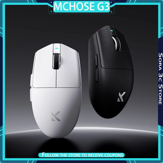 MCHOSE G3 V2 PRO langaton hiiri Bluetooth Tri Mode, ergonominen ja kevyt kannettavaan, toimistoon ja pelaamiseen, tietokonetarvike