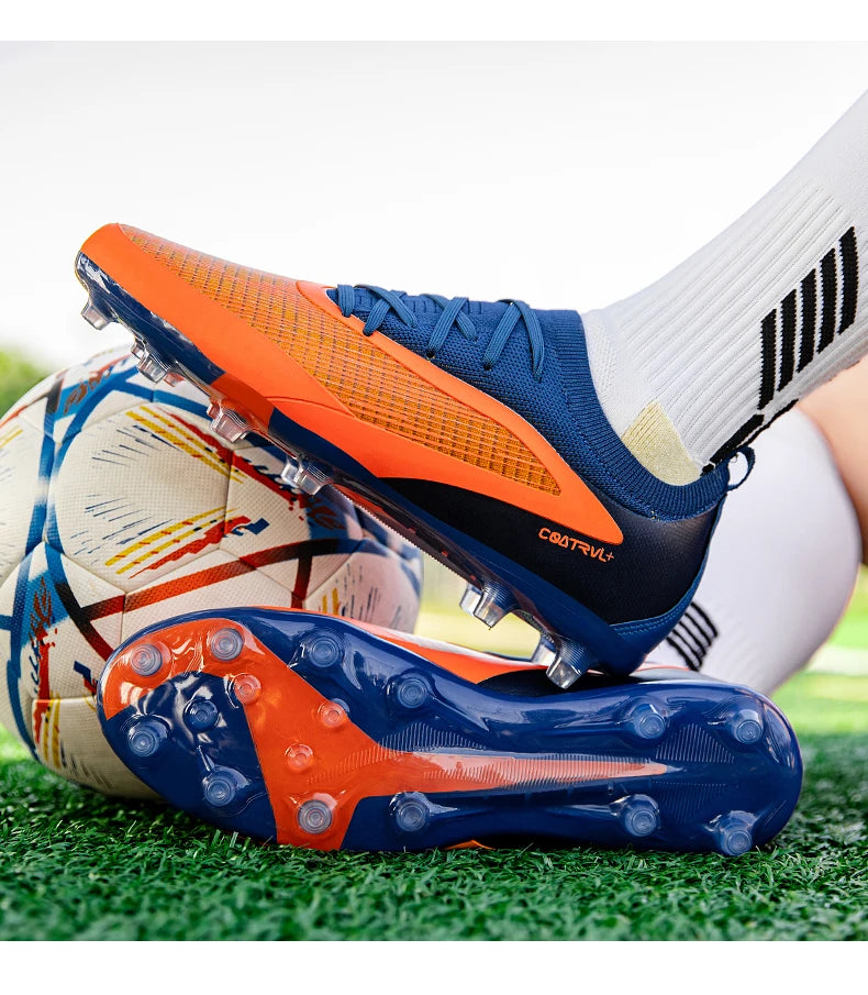 New Men's Football Boots Non-Slip Soccer Shoes Sport Outdoor Cleats Breathable Adult Long Spikes Training Boys Match Comfortable