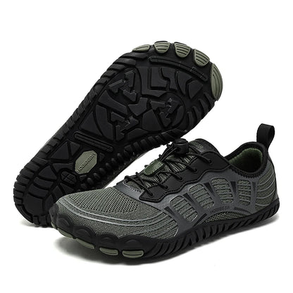HOBIBEAR Wide Toe Barefoot Sneaker Unisex Non Slip Outdoor Athletic Shoes Elastic Band Beach Sneakers