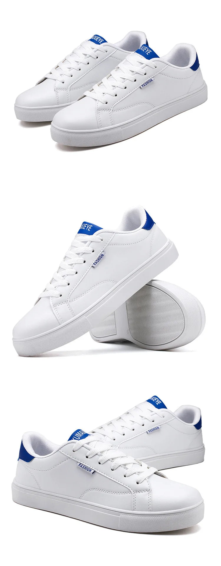Scarpe casual da skateboard da uomo, scarpe bianche per il tempo libero all’aperto, sneakers traspiranti da camminata, scarpe basse, scarpe da uomo 39-48