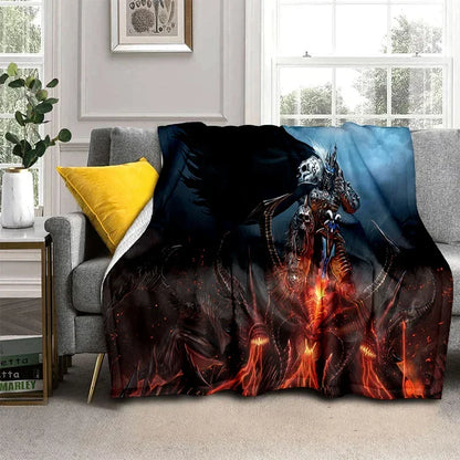 WOW Game World of Warcraft Gamer HD Blanket,Soft Throw Blanket for Home Bedroom Bed Sofa Picnic Travel Office Cover Blanket Kids
