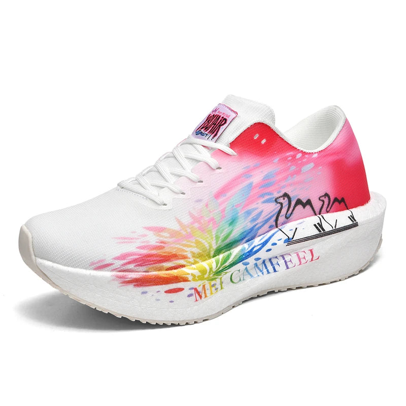 Scarpe da running 2026 con nuovo motivo Eagle, piastra in carbonio, scarpe sportive da maratona ultraleggere, traspiranti e ammortizzate per allenamento di corsa