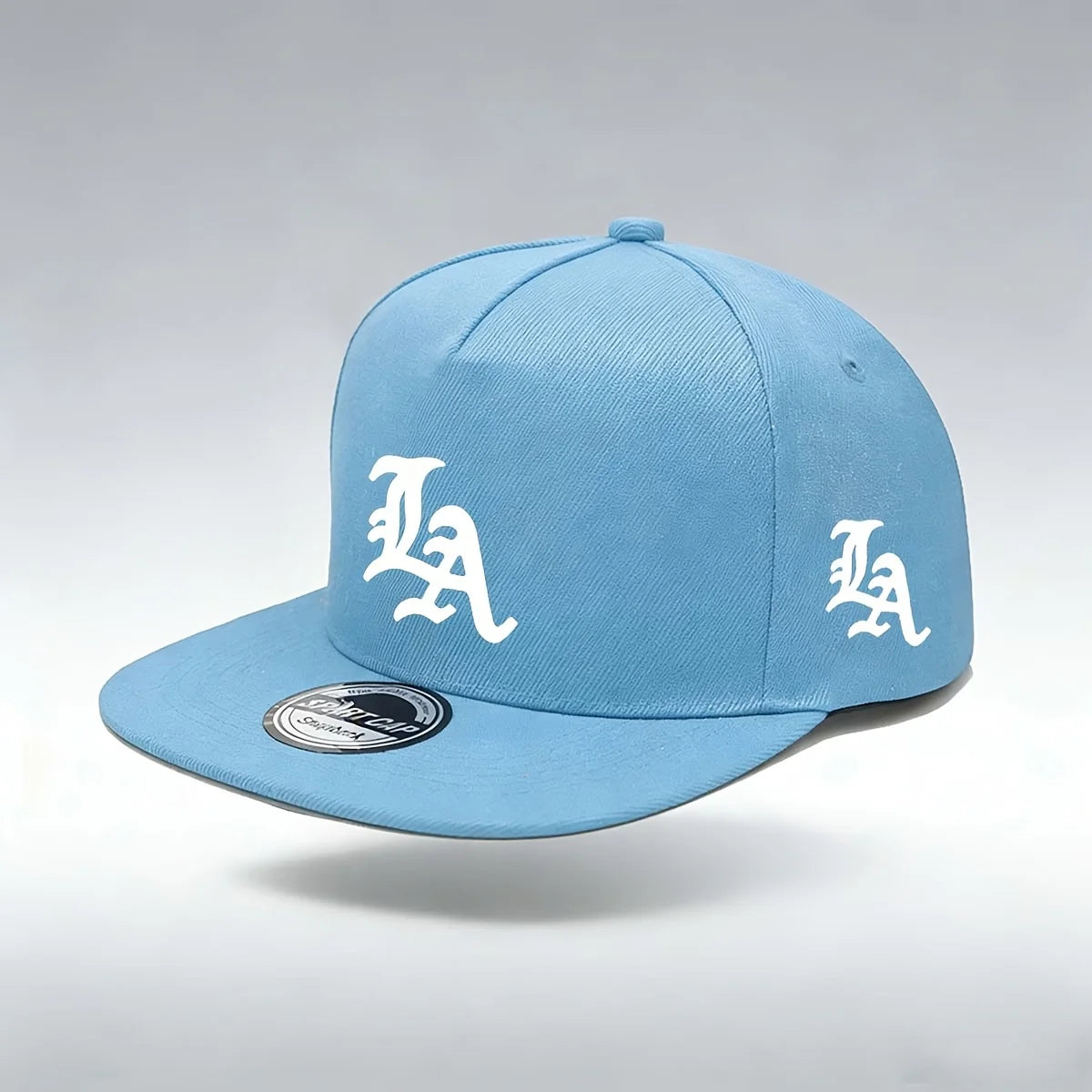 1pc "LA" Letters Print Snapback Cap-Adjustable,Funky Street Hip-Hop Style,Breathable Baseball Hat with Flat Brim for Men & Women