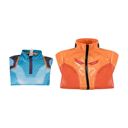 Disfraz de cosplay de Juno de Overwatch 2, set completo con peluca y traje, ropa de heroína de apoyo, atuendo de Halloween y carnaval para mujeres y niñas Juno Teo Minh