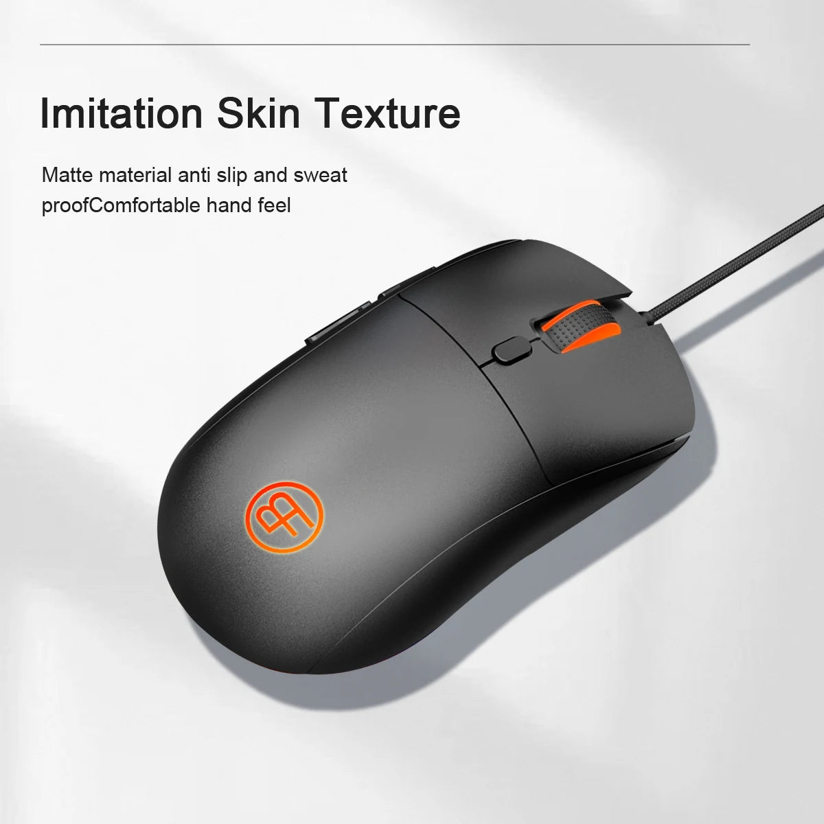 Ratón con cable USB óptico ergonómico, 7200 DPI ajustables, 6 botones, para oficina, PC, portátil, ordenador, MacBook y gamers
